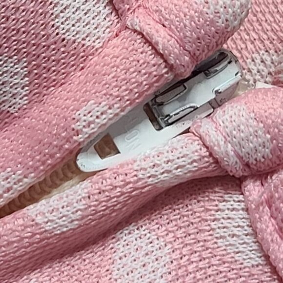 Vintage 60s Mod Pink White Polka Dot Pinup Rockabilly Dress - Picture 15 of 15